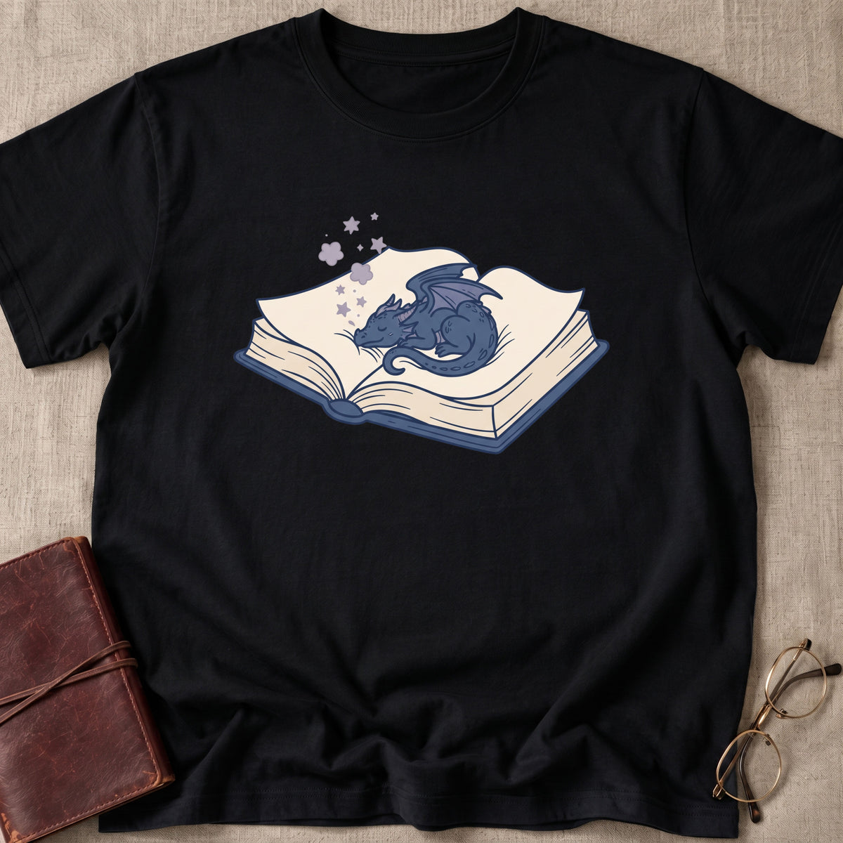 Dragon Snoozing on a Book T-Shirt