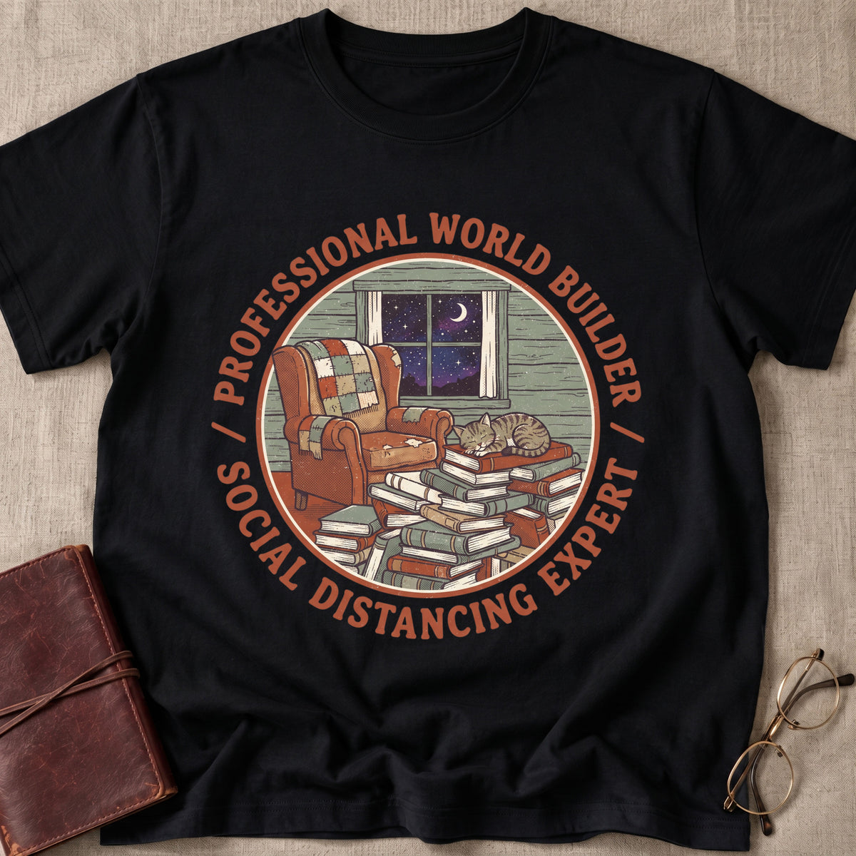 Professional World Builder | Social Distancing Expert T-Shirt