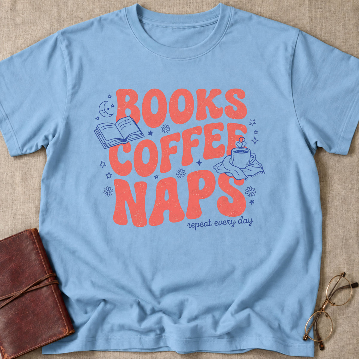 Books Coffee Naps T-Shirt