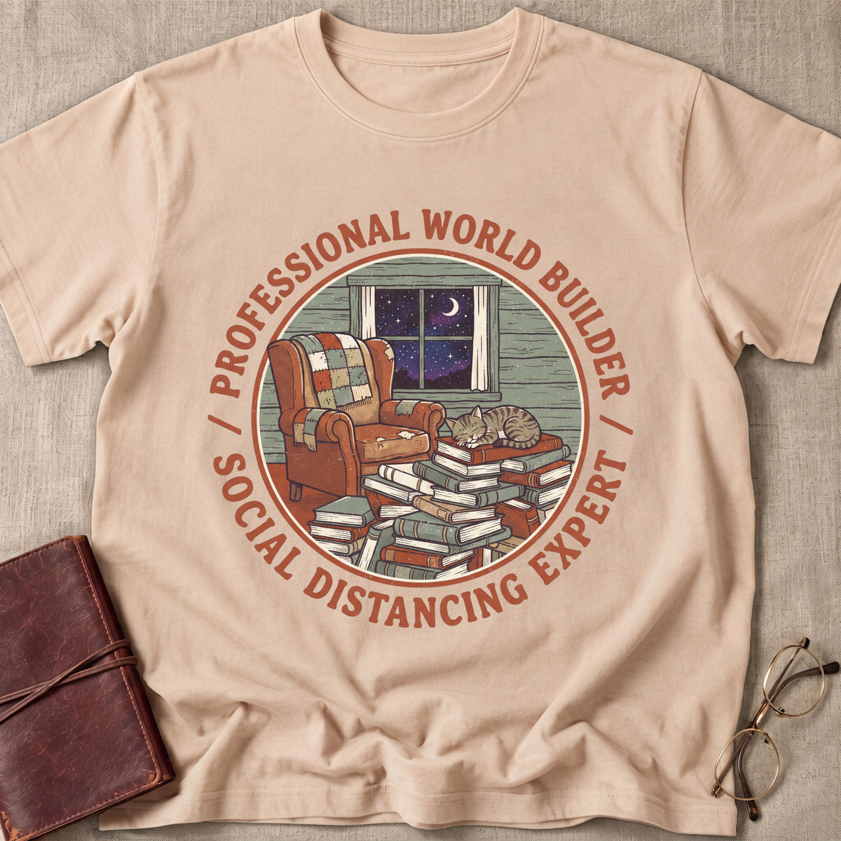 Professional World Builder | Social Distancing Expert T-Shirt