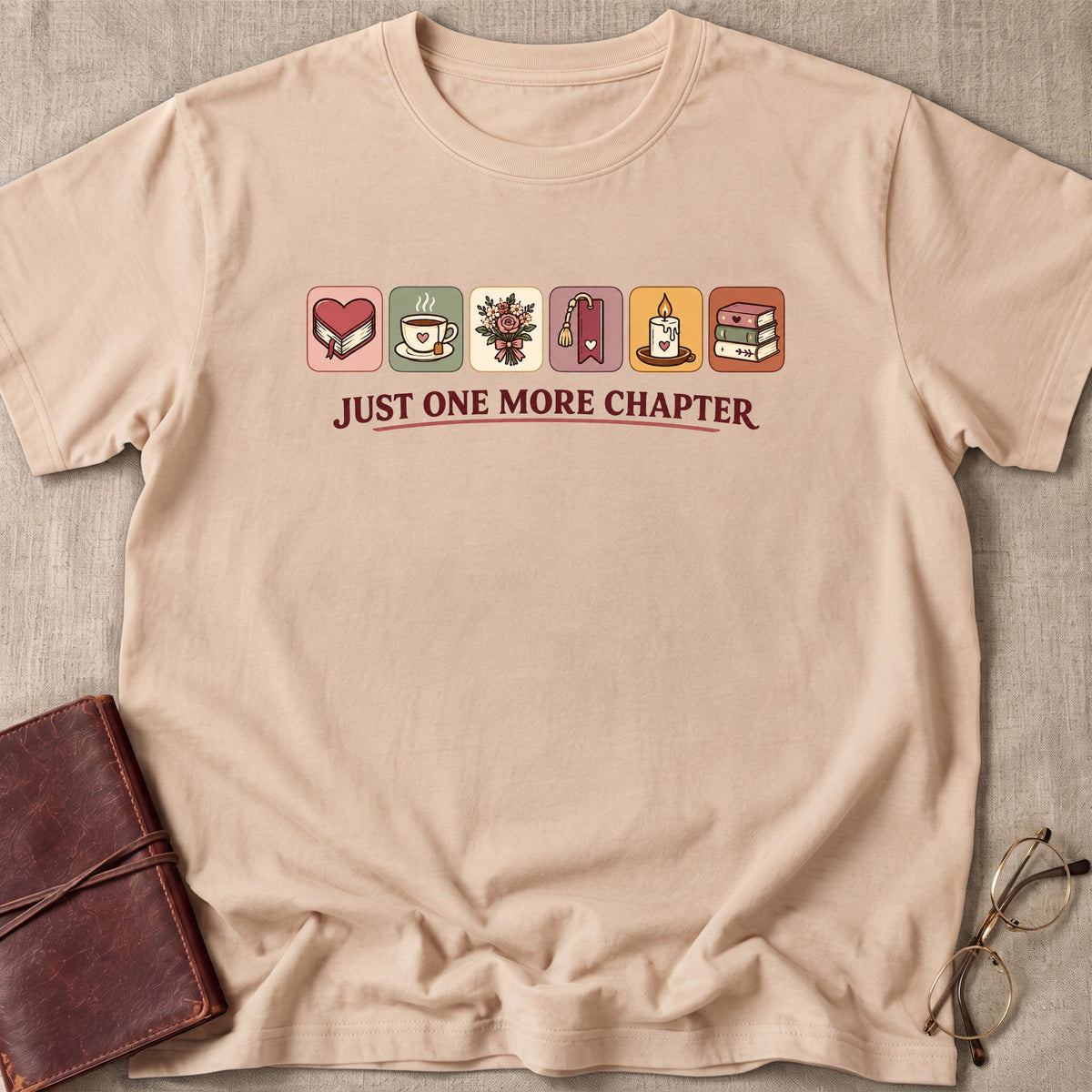 Just One More Chapter Mahjong Tiles T-Shirt