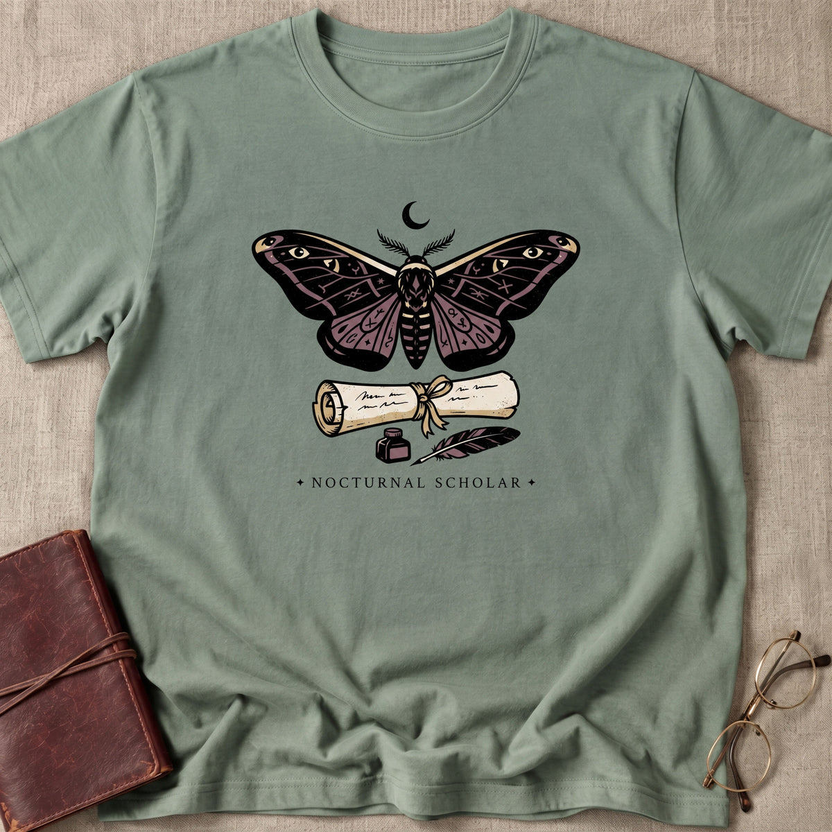 Nocturnal Scholar Moth T-Shirt
