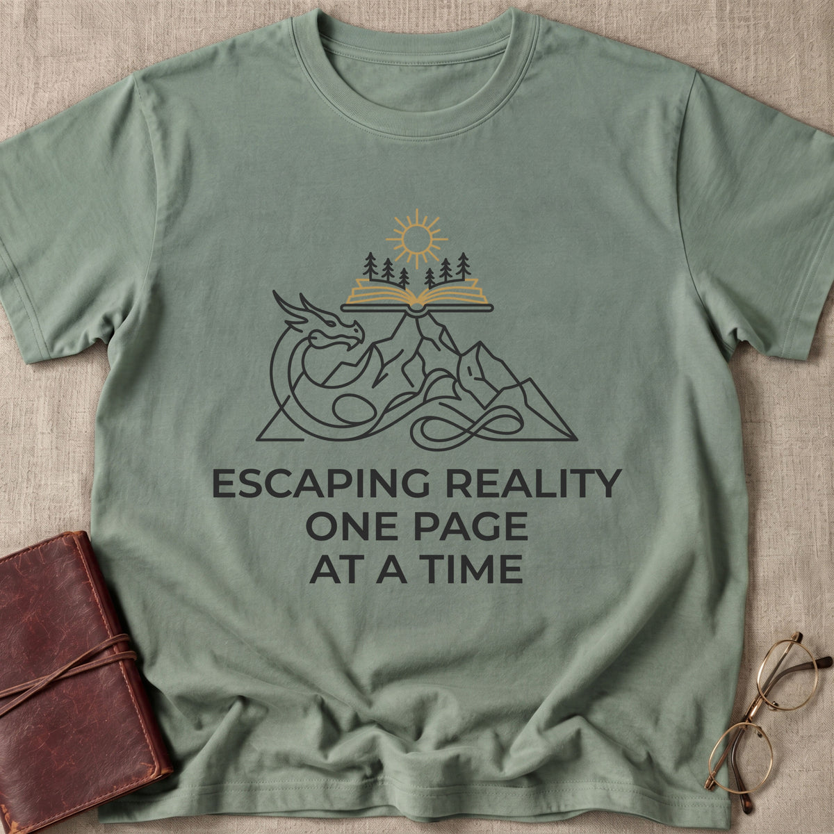 Escaping Reality One Page At A Time T-Shirt