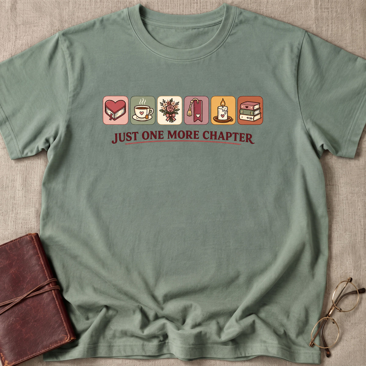 Just One More Chapter Mahjong Tiles T-Shirt