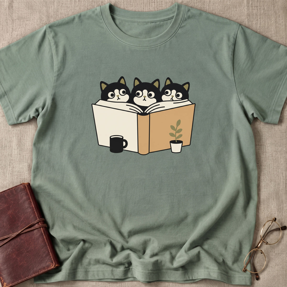 Cats Reading T-Shirt