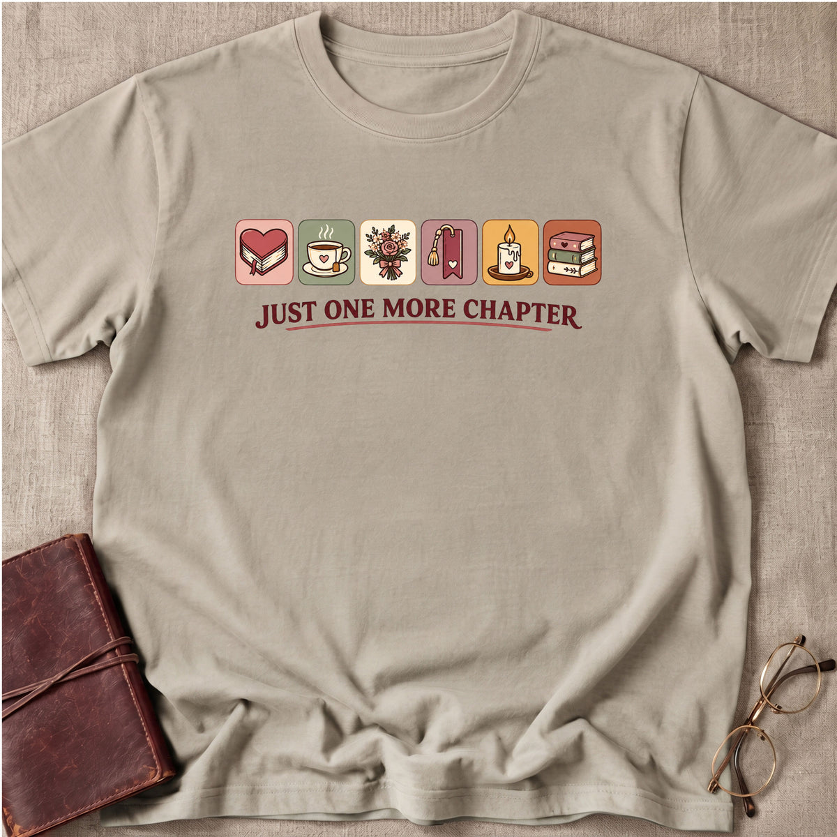 Just One More Chapter Mahjong Tiles T-Shirt