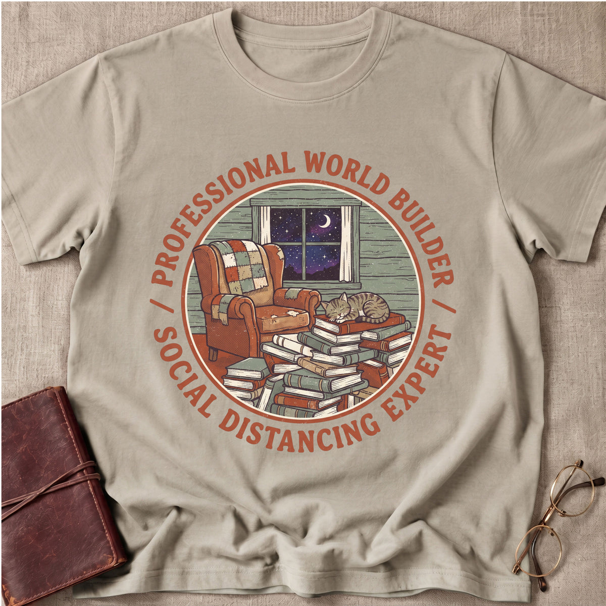 Professional World Builder | Social Distancing Expert T-Shirt