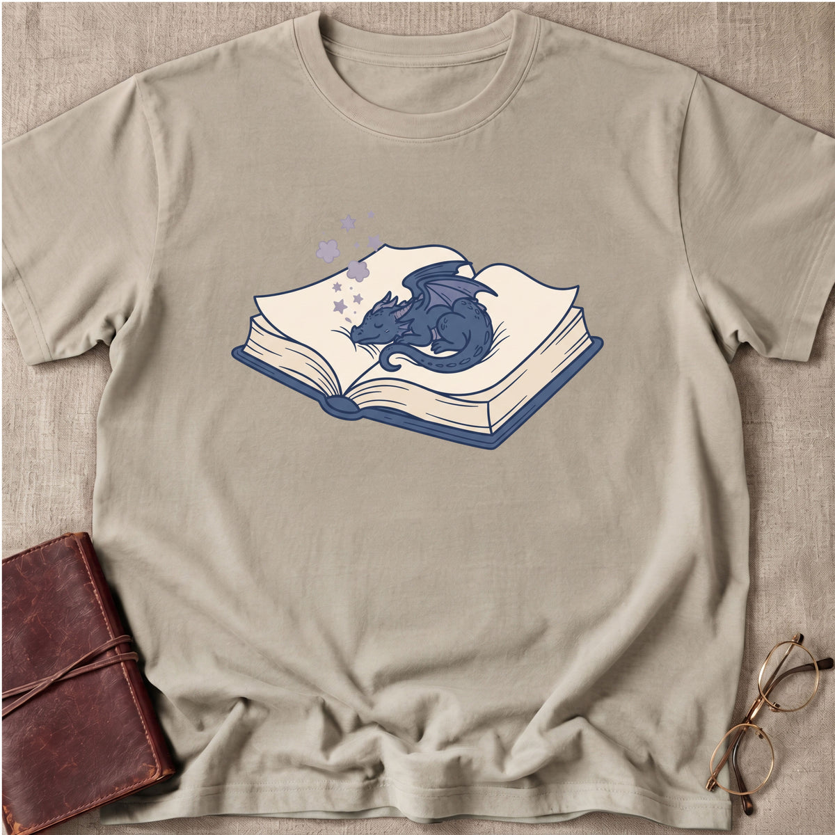 Dragon Snoozing on a Book T-Shirt