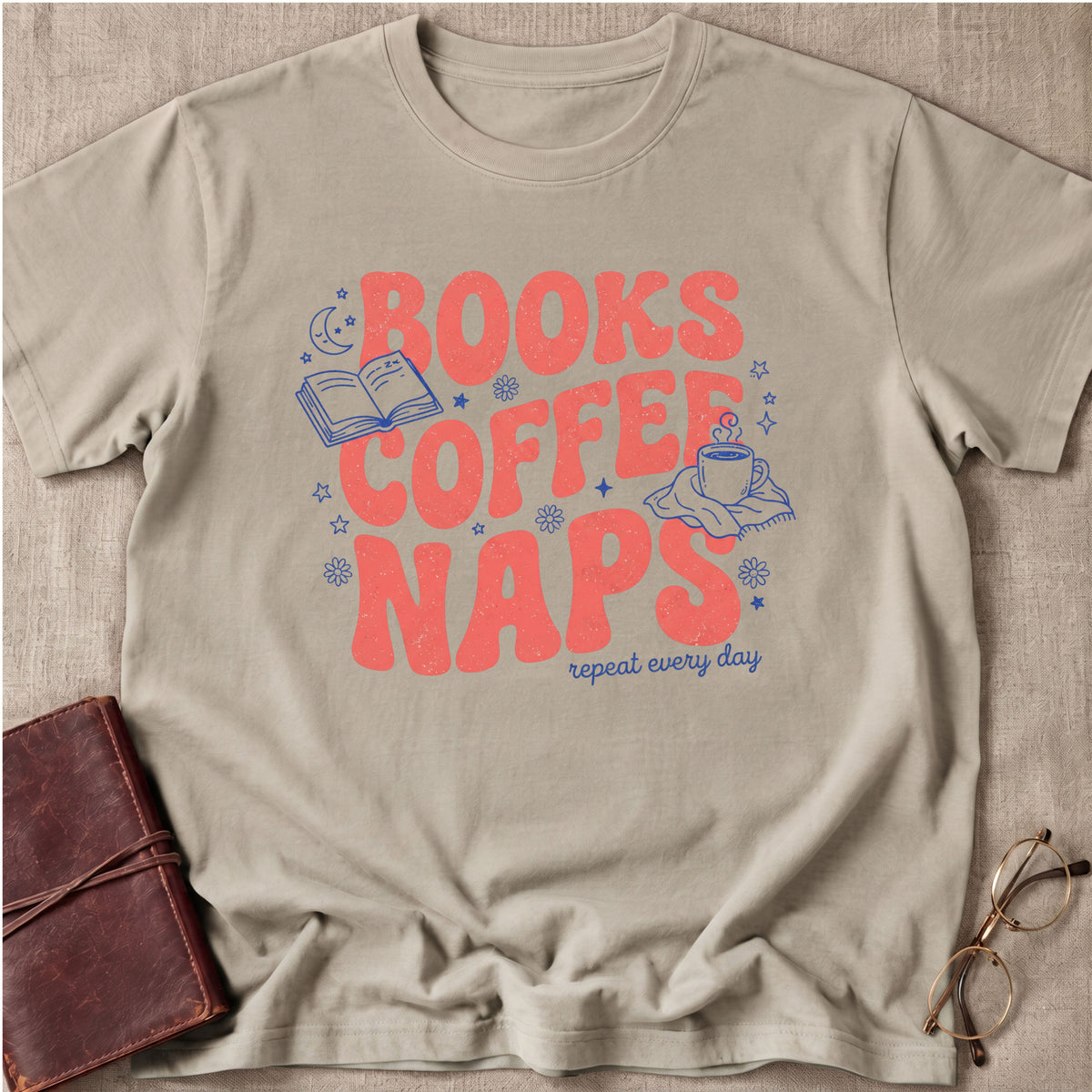 Books Coffee Naps T-Shirt