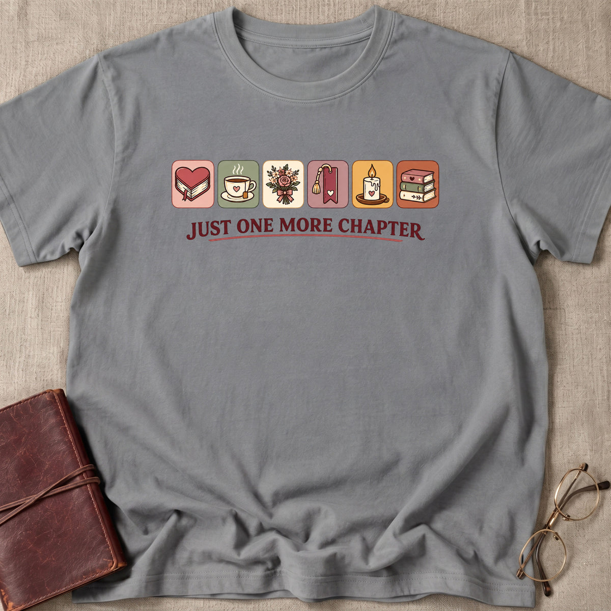 Just One More Chapter Mahjong Tiles T-Shirt