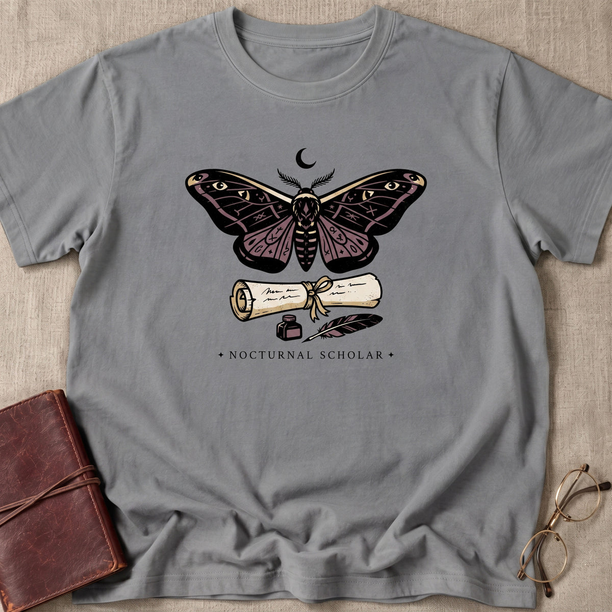 Nocturnal Scholar Moth T-Shirt