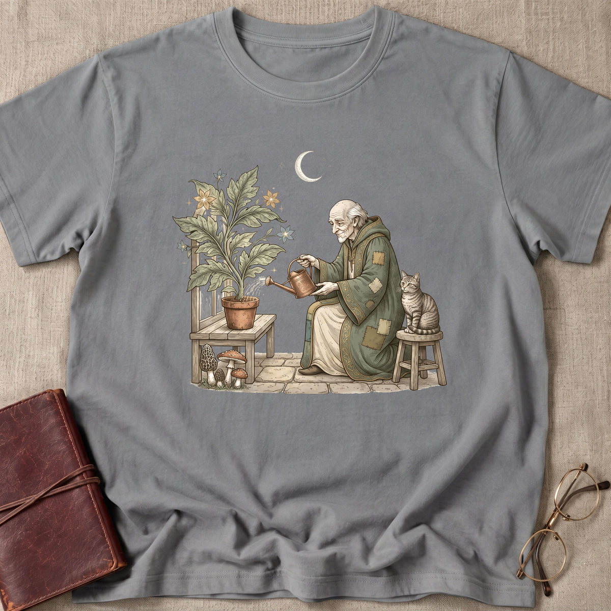 Wizard Watering Plants T-Shirt