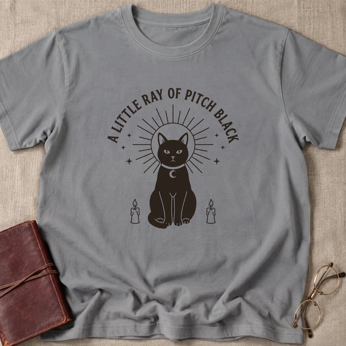 A Little Ray of Pitch Black Cat T-Shirt
