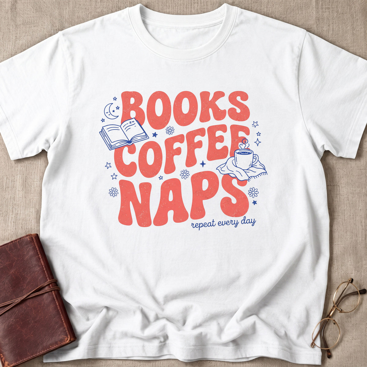 Books Coffee Naps T-Shirt