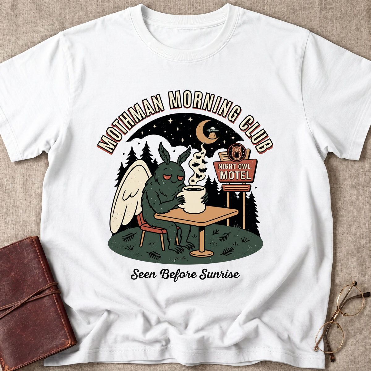 Mothman Morning Club T-Shirt
