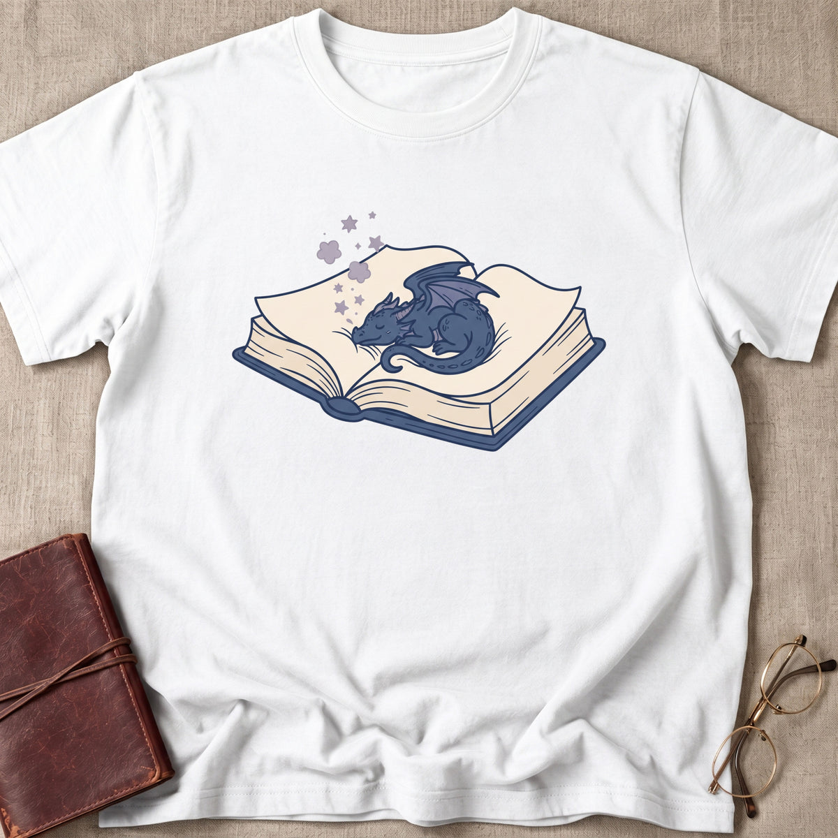 Dragon Snoozing on a Book T-Shirt