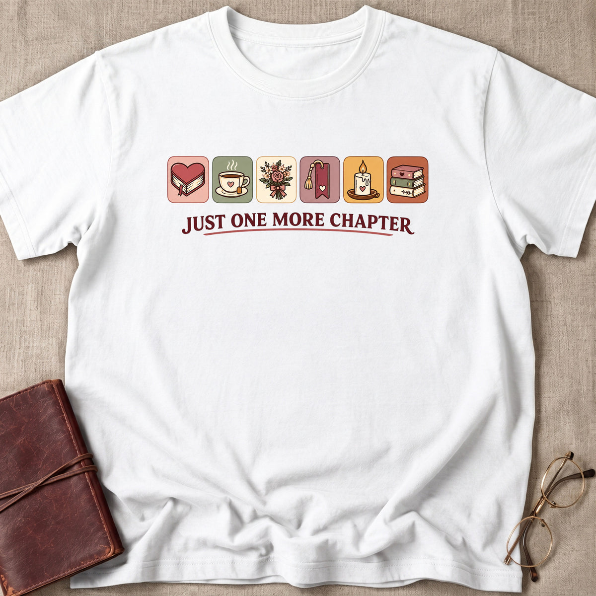 Just One More Chapter Mahjong Tiles T-Shirt