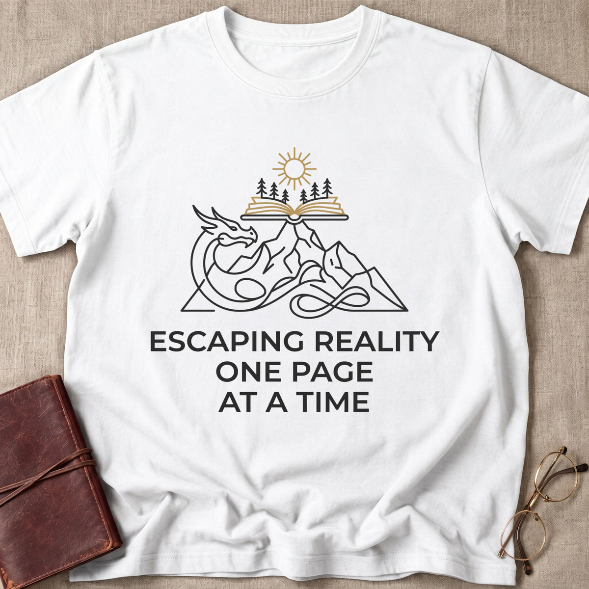 Escaping Reality One Page At A Time T-Shirt