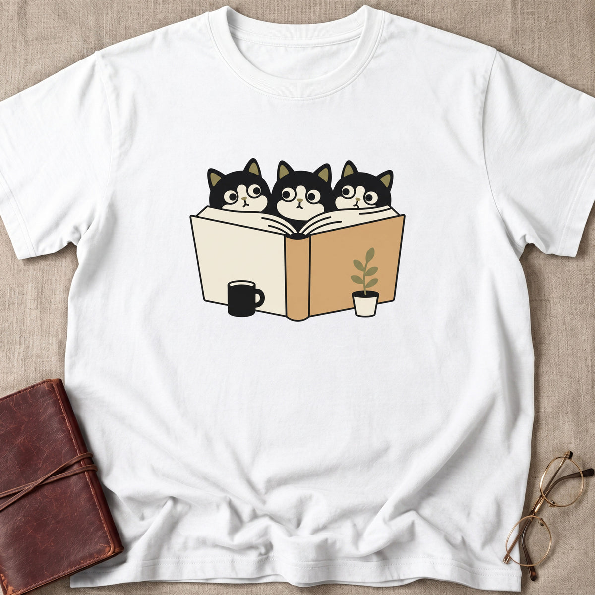 Cats Reading T-Shirt
