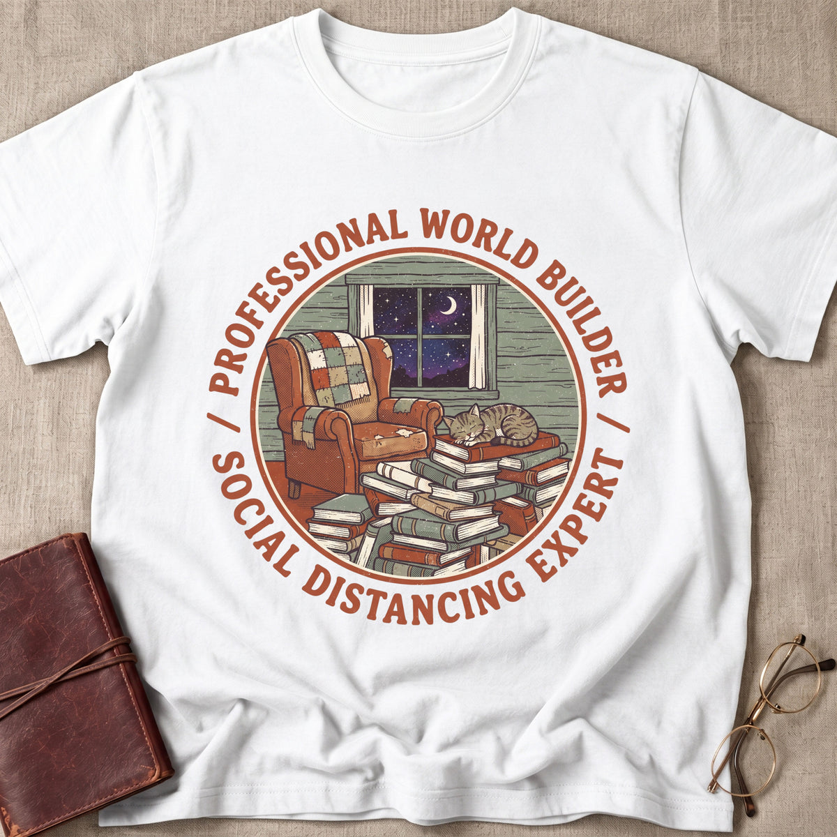 Professional World Builder | Social Distancing Expert T-Shirt