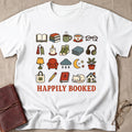 Happily Booked Doodle Icons T-Shirt